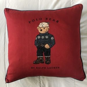 Vintage Polo Bear Ralph Lauren Pillow